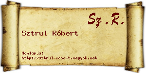 Sztrul Róbert névjegykártya